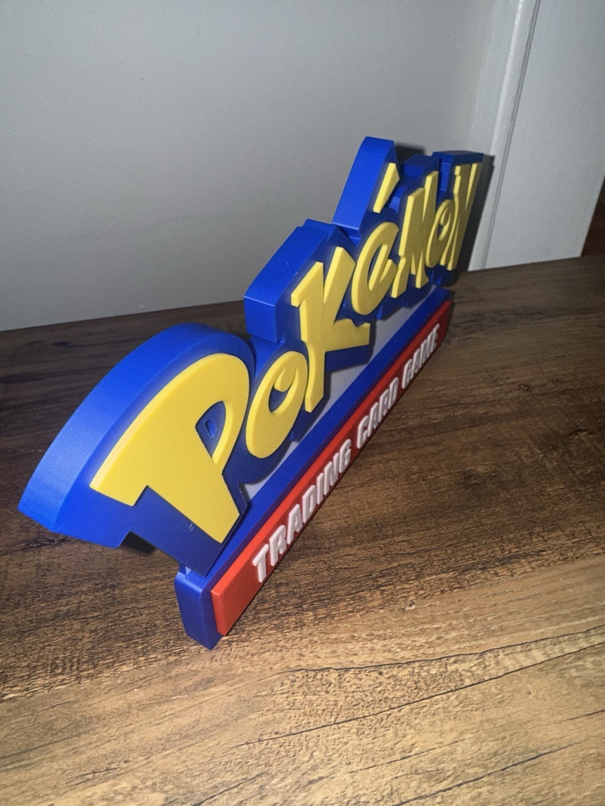 Pokemon 3D Trading Card Game Logo Sign Selfstanding Large Wall Display Shelf Art