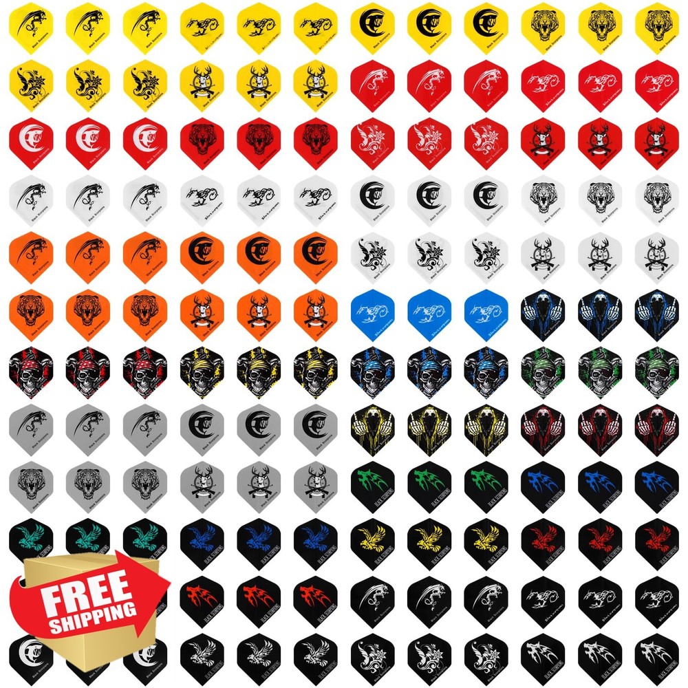 Accmor 90pcs Dart Flights Set Steel Tip Soft Tip Replacement