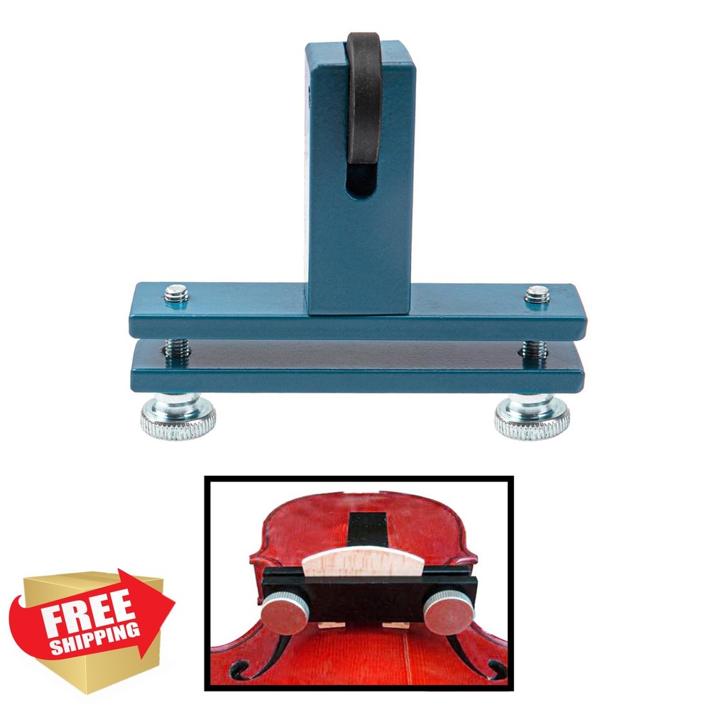 Yootones Violin Bridge Fitting Tool Blue Metal Holder Luthier Adjustable