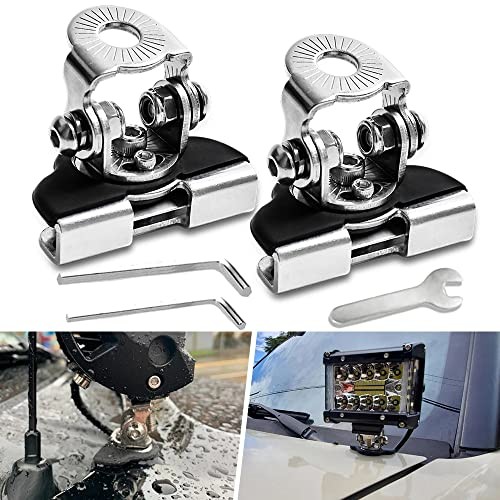 Led Light Bar Mounting Brackets 2Pcs Universal Adjustable Piller Hood Led Work