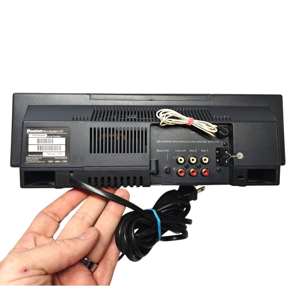 Boston Microsystem Stereo CD Alarm Clock Radio w/ Remote - Fully Functional!