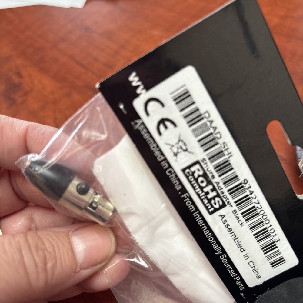 Que Audio DAADSHL DA12 Compact Connection System TA4F Adapter for Shure Wireless