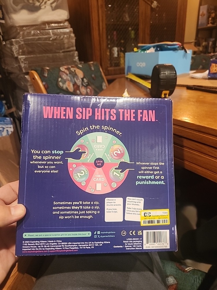 Exploding Kittens When Sip Hits the Fan Game