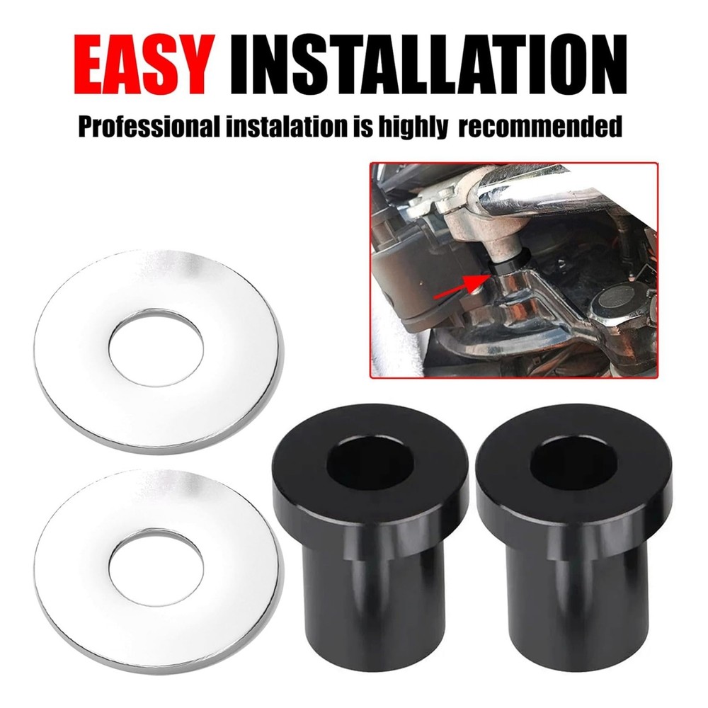 Solid Billet Handlebar Riser Bushings for Harley Touring, Solid Billet-Black