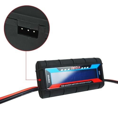 2Pcs 200A RC Watt Meter, DC 0-60V High Precision Power Analyzer, Volt 200A 60V