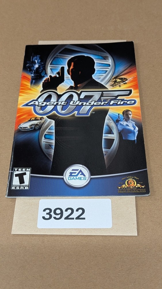 007 Agent Under Fire - PS2 - Manual Only **NO GAME!