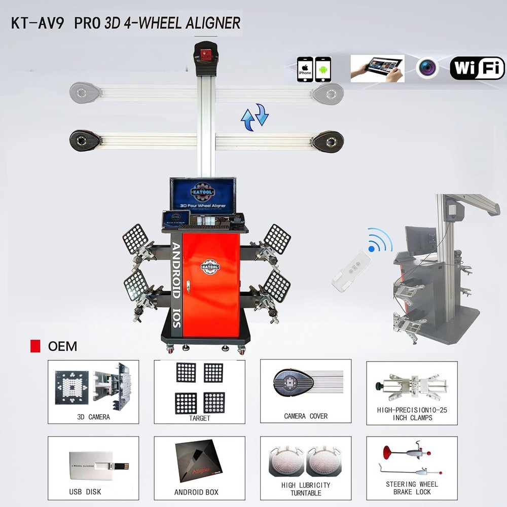 Fully Automatic Wheel Alignment Machine 3D Wheel Aligner Wheel Alignment System