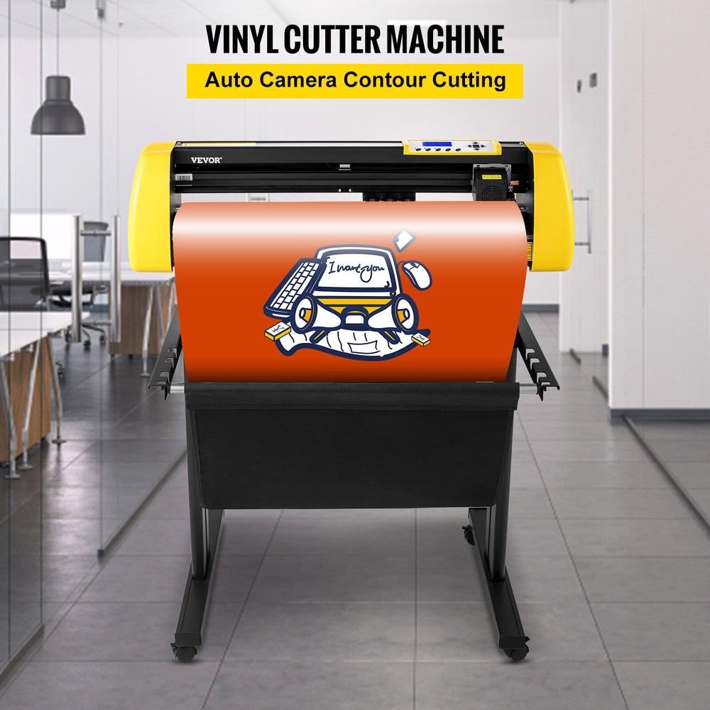 VEVOR Vinyl Cutter Machine 34in 870mm Plotter Automatic Camera Contour Cutting