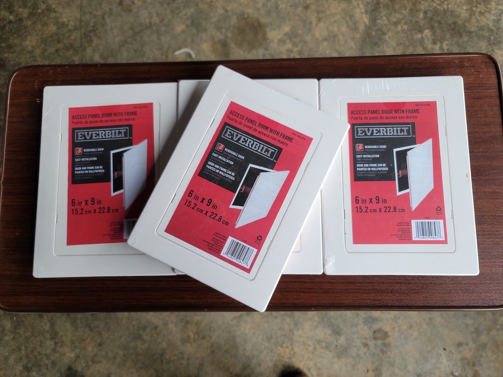 4 - Everbilt APD69 Access Panel Door with Frame 6" x 9" White 154978 Paintable