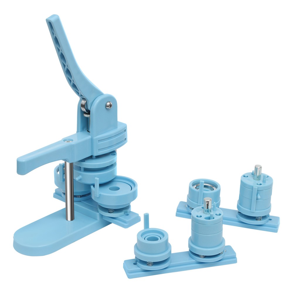 Button Maker Machine for Custom Badges with 3 Mold Sizes: 0.98"-2.28"
