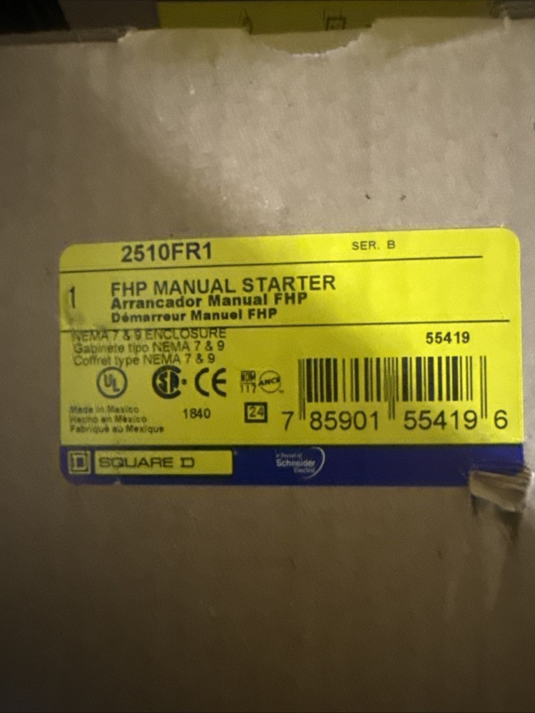 2510FR1 MANUAL STARTER 277VAC