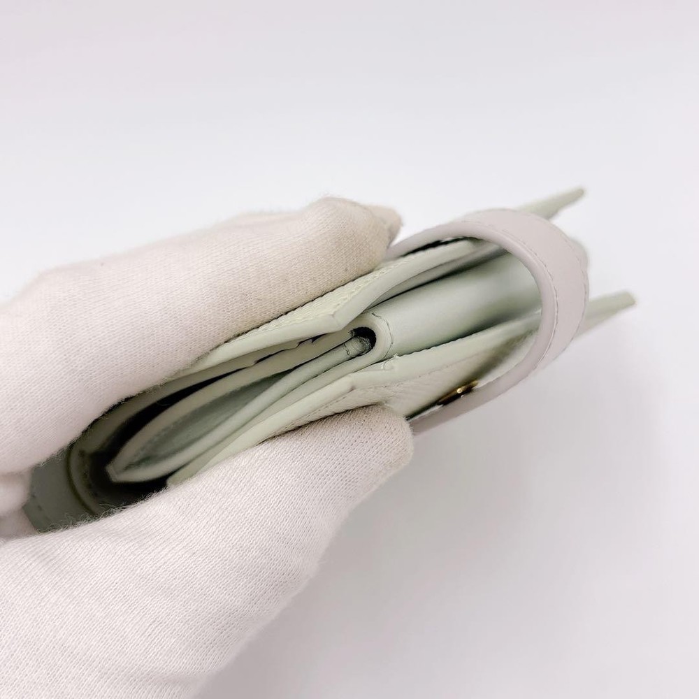 Item CELINE Small Strap Wallet Green From Japan