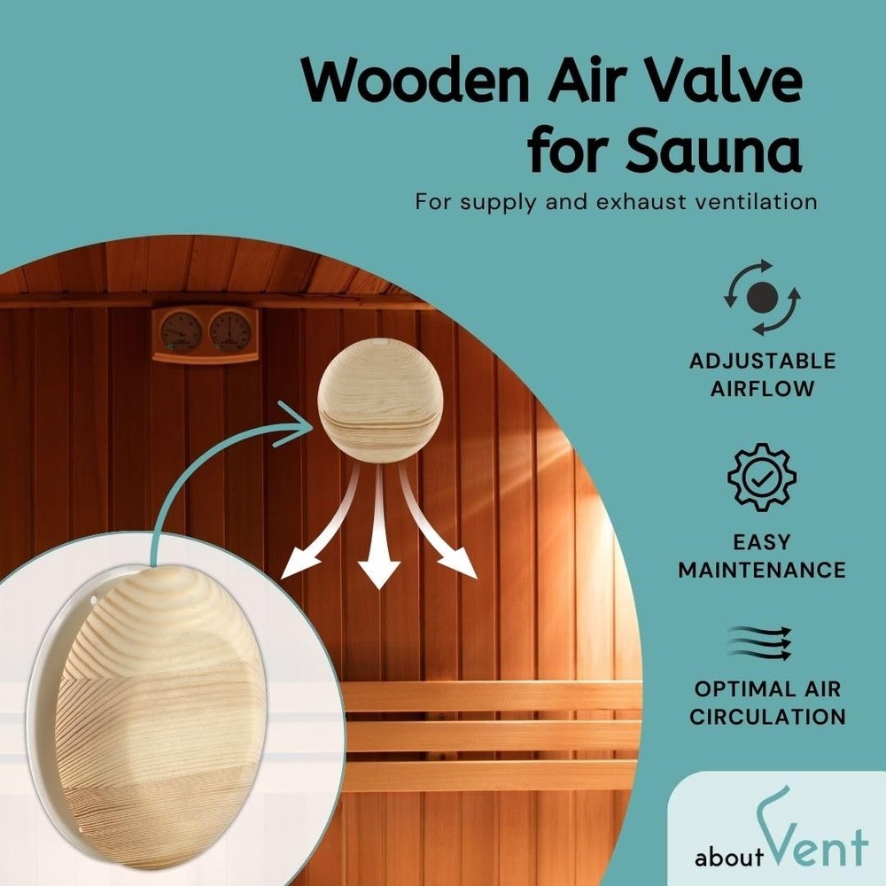 4 inch Wooden Adjustable Vent Cover - Round Ventilation Diffuser for Wall and...