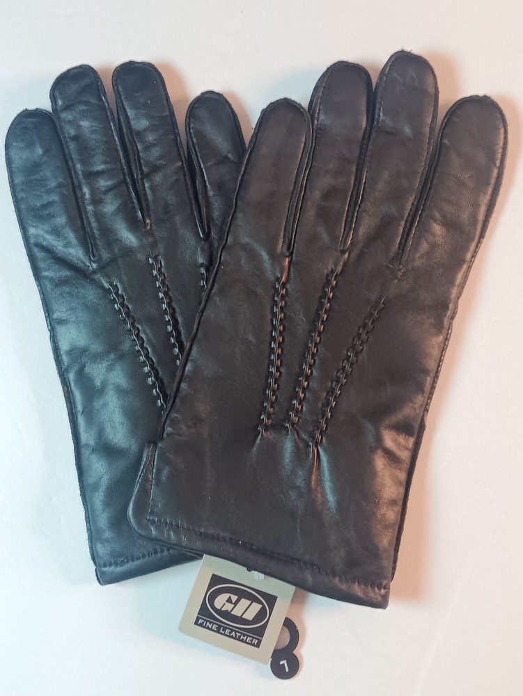 Men's Thinsulate  Genuine Leather Gloves, Medium, Black.