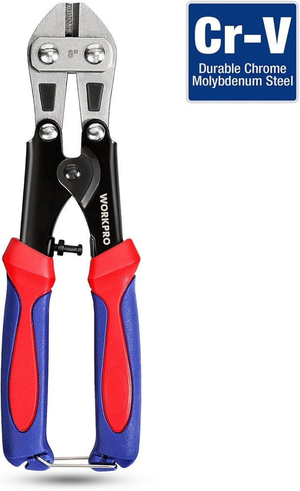8-Inch Spring Loaded Cable Cutter - Lightweight Mini Snips with Ergonomic Handle
