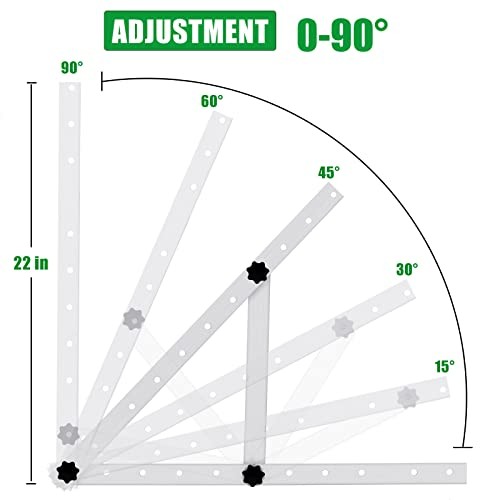 Adjustable Solar Panel Mounting Brackets - 2 Sets 45 inch Durable Tilt Solar