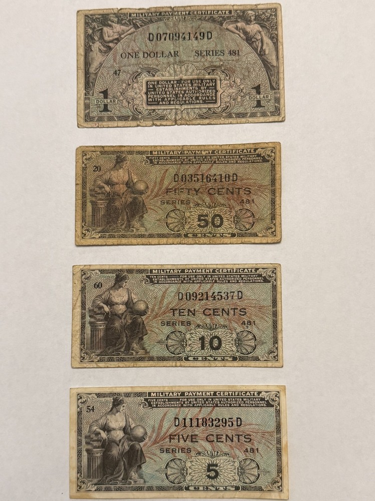 Series 48 MPC Military Payment Certificate MIXED LOT