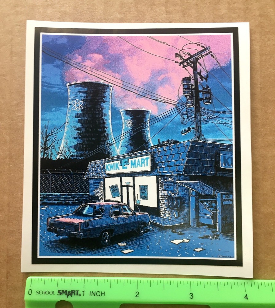 45 Seedy Springfield vinyl sticker Kwik E Mart Nuclear