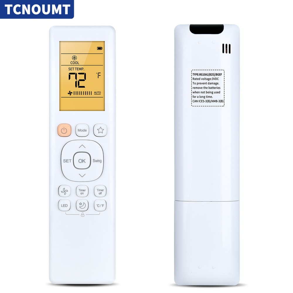 Remote Control For Mrcool Air Conditioner RG10F2(D2)/BGEFU1 With backlight