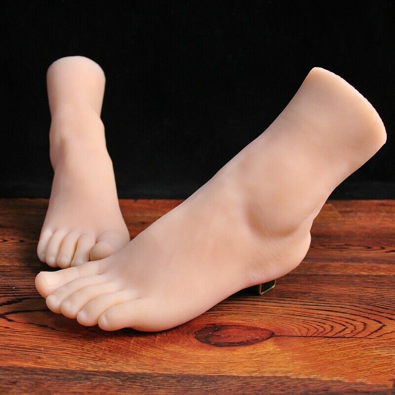 1-Pair Realistic Silicone Female Mannequin Feet Model Shoes Displays EUR 41