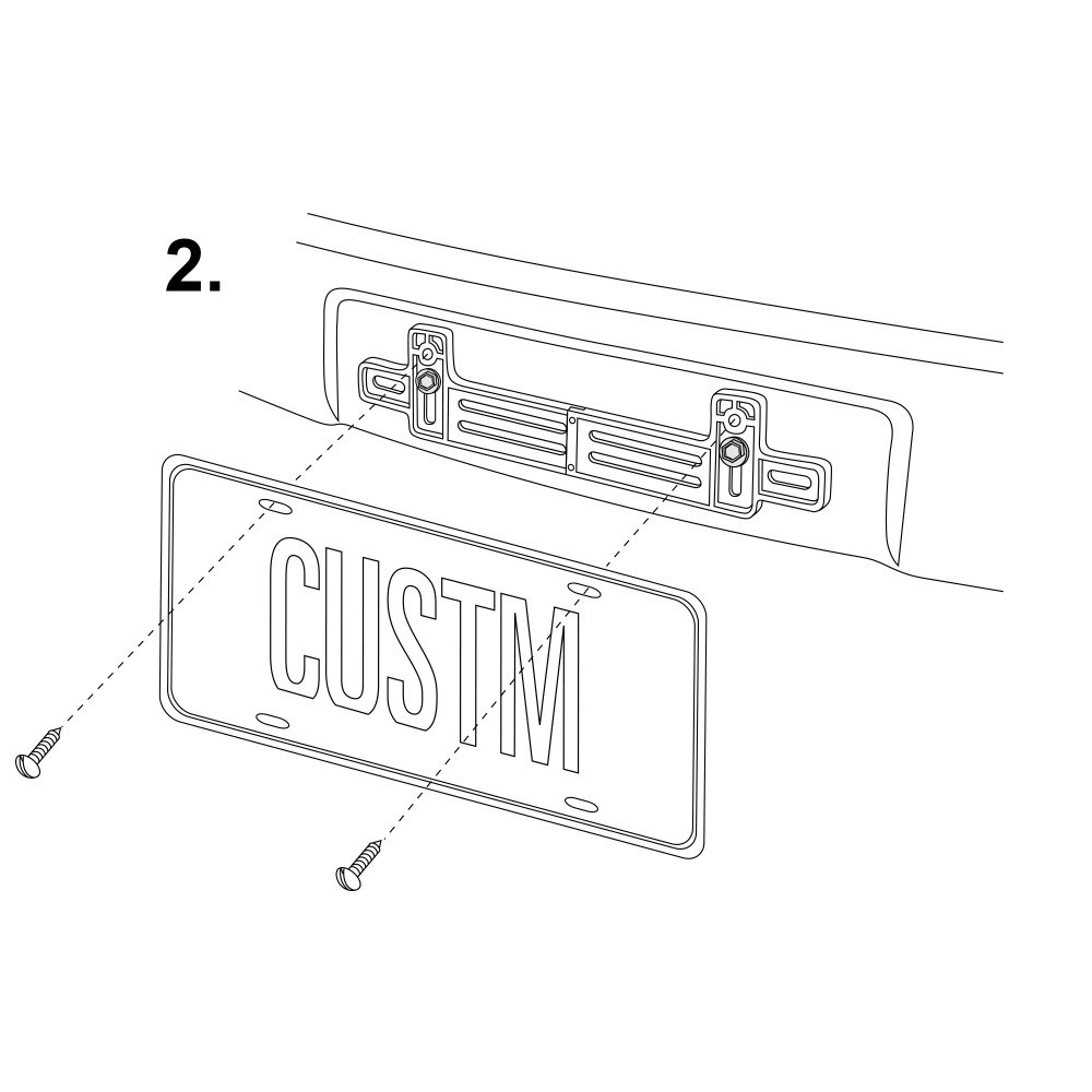 Universal License Plate Frame Mounting Bracket for Cars Black 2 Pack