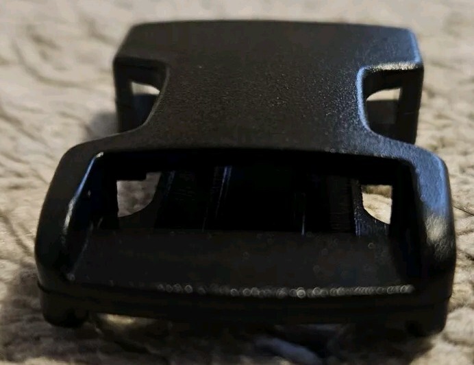 Plastic Squeeze Buckle Female Side 2 Inches Long Black