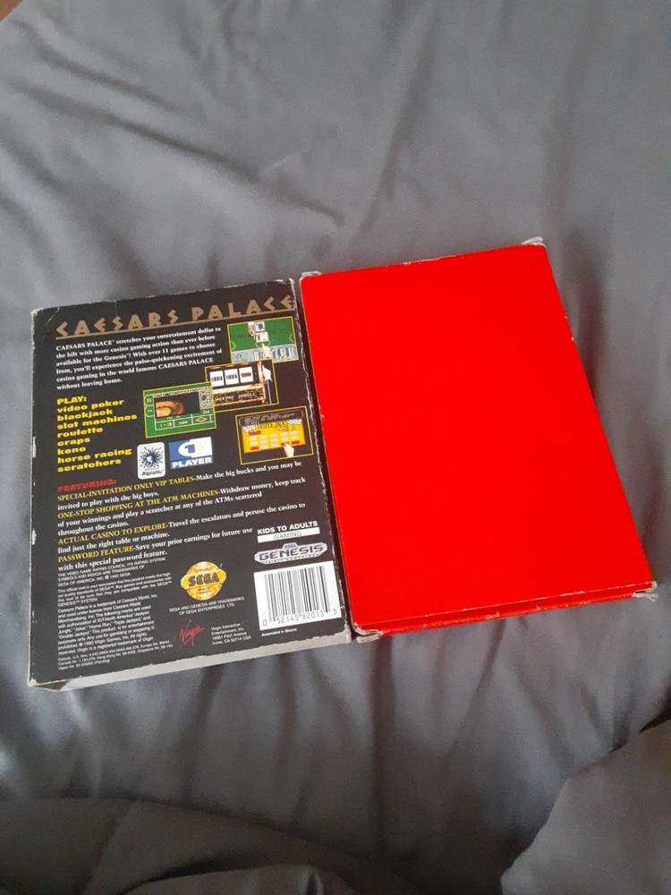 Ceasars Palace Sega Genesis Original Used Empty Case Only BOX