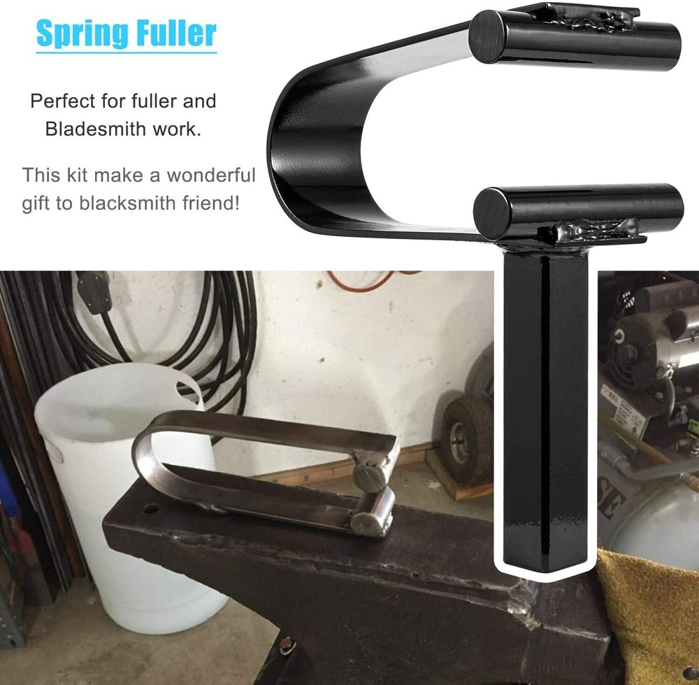 Blacksmith Anvil Forge Hardy Tool 3/4" Hot Cut Creasing Stake Spring Fuller set