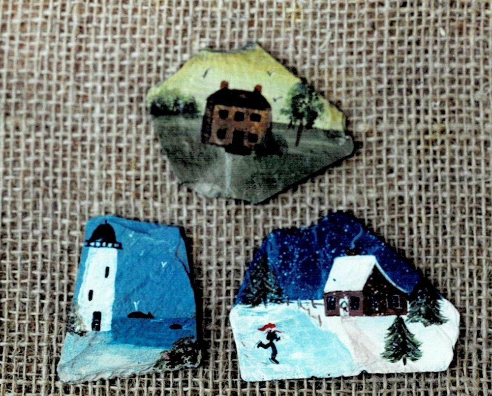 CAPE COD COOPERAGE SLATE PAINTING PIN SETS-3 SCENES #119
