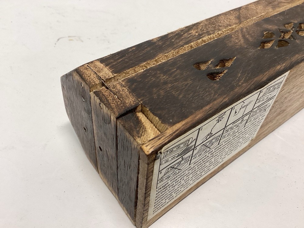 Wooden Incense Box Holder 12”