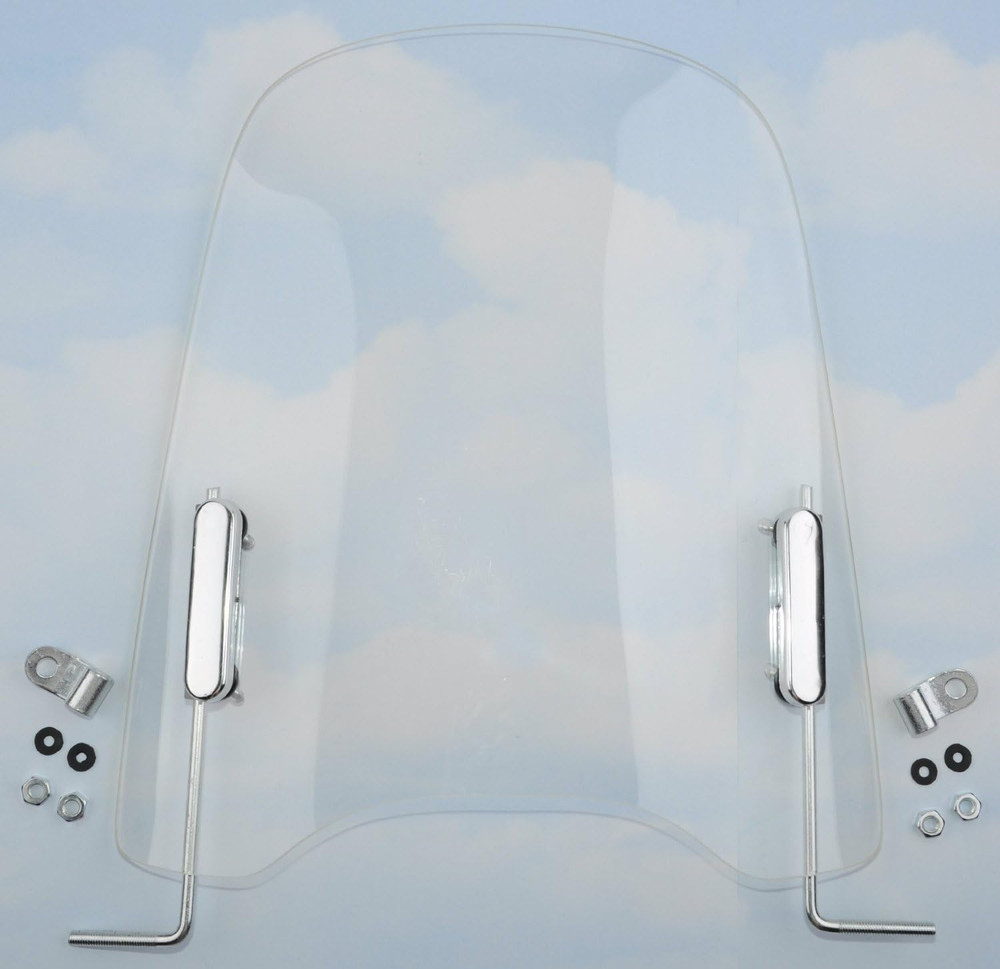 Scooter Windshield 3 millimeters Clear Plastic Acrylic comes with mounting hardw