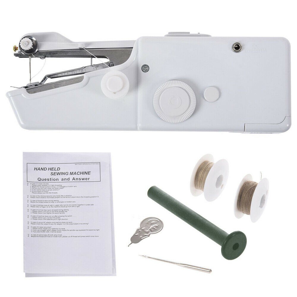 Hand Sewing Stitch Needlework Cordless Clothes Fabrics Electric Sewing Machine