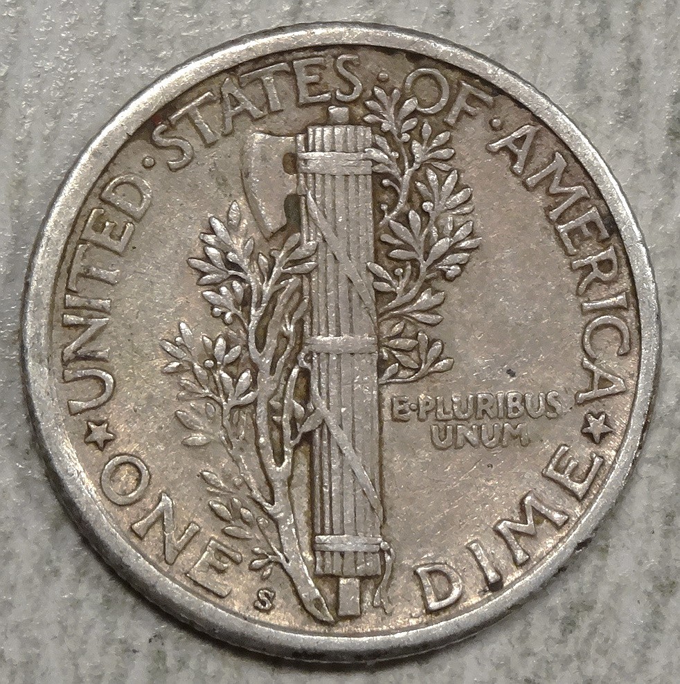 1924-S Mercury Dime, Choice Extremely Fine 1108-17