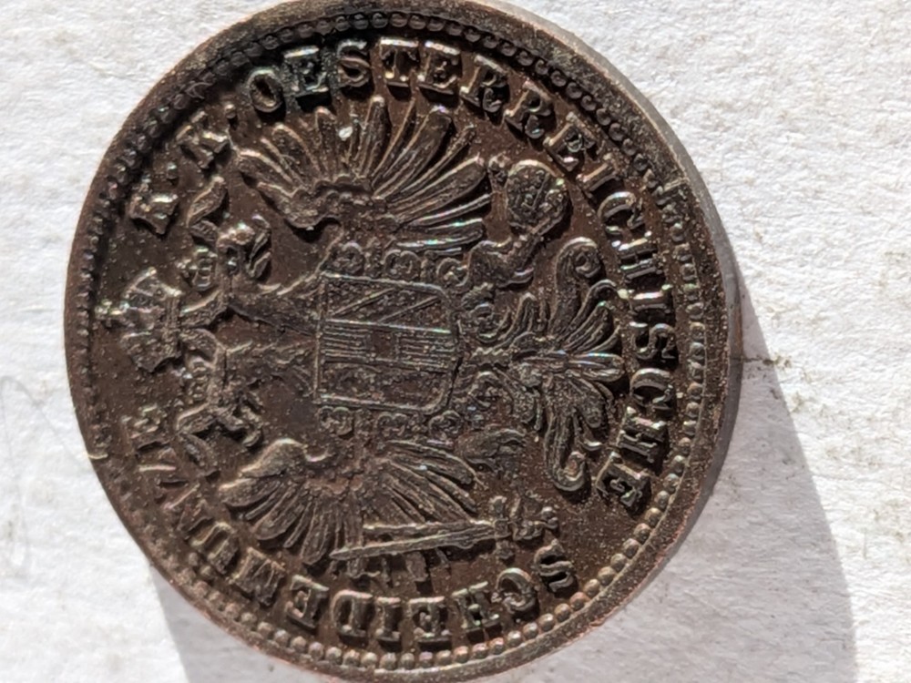 1885 Austria 1 Kruezer Coin