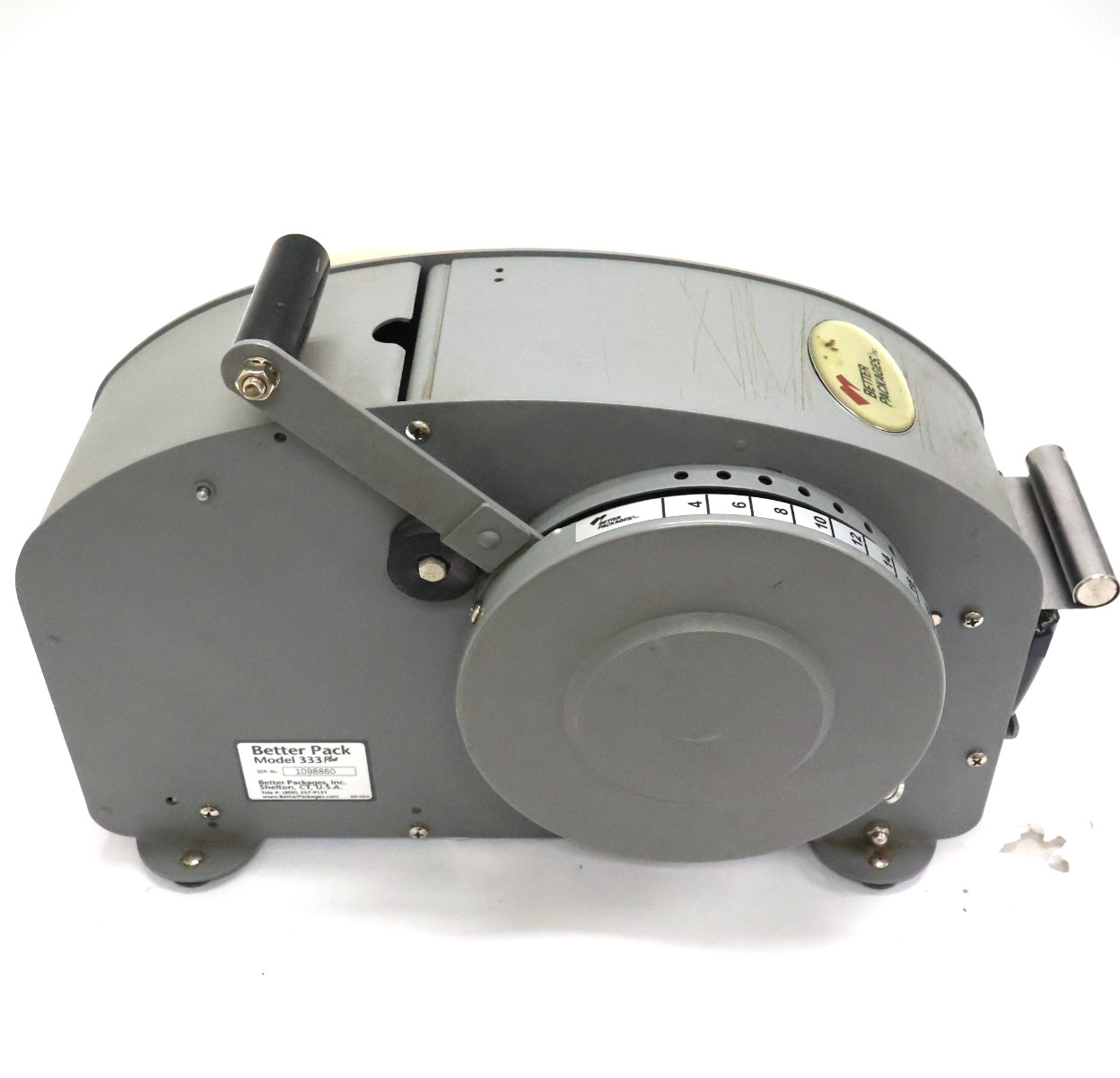 Better Pack 333 Plus Manual Water Activated Gummed Tape Dispenser READ