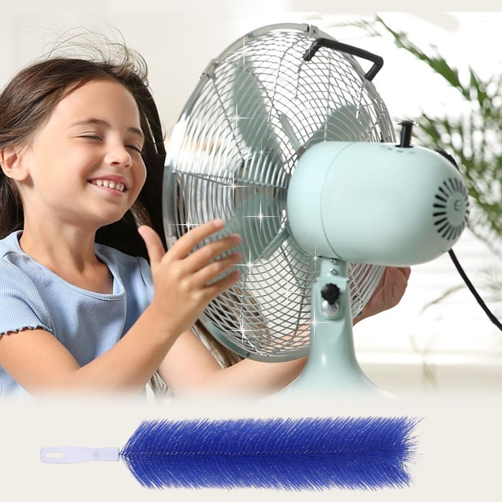 3 Pcs Fan Cleaning Brush Bendable Cobweb Duster - Microfiber Head, Washable -...