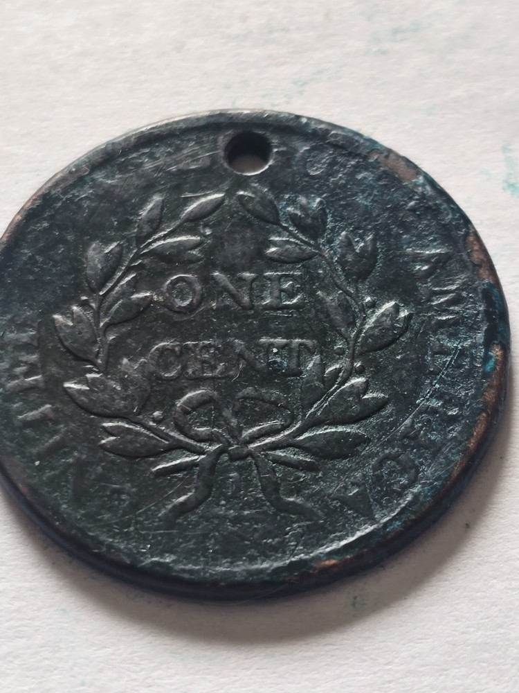 1800 Large Cent Holed