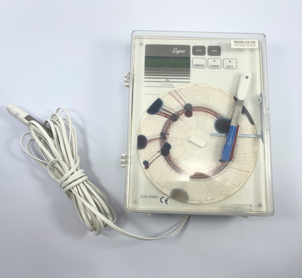 SUPCO MODEL CR-TH2 TEMPERATURE HUMIDITY RECORDER As Is