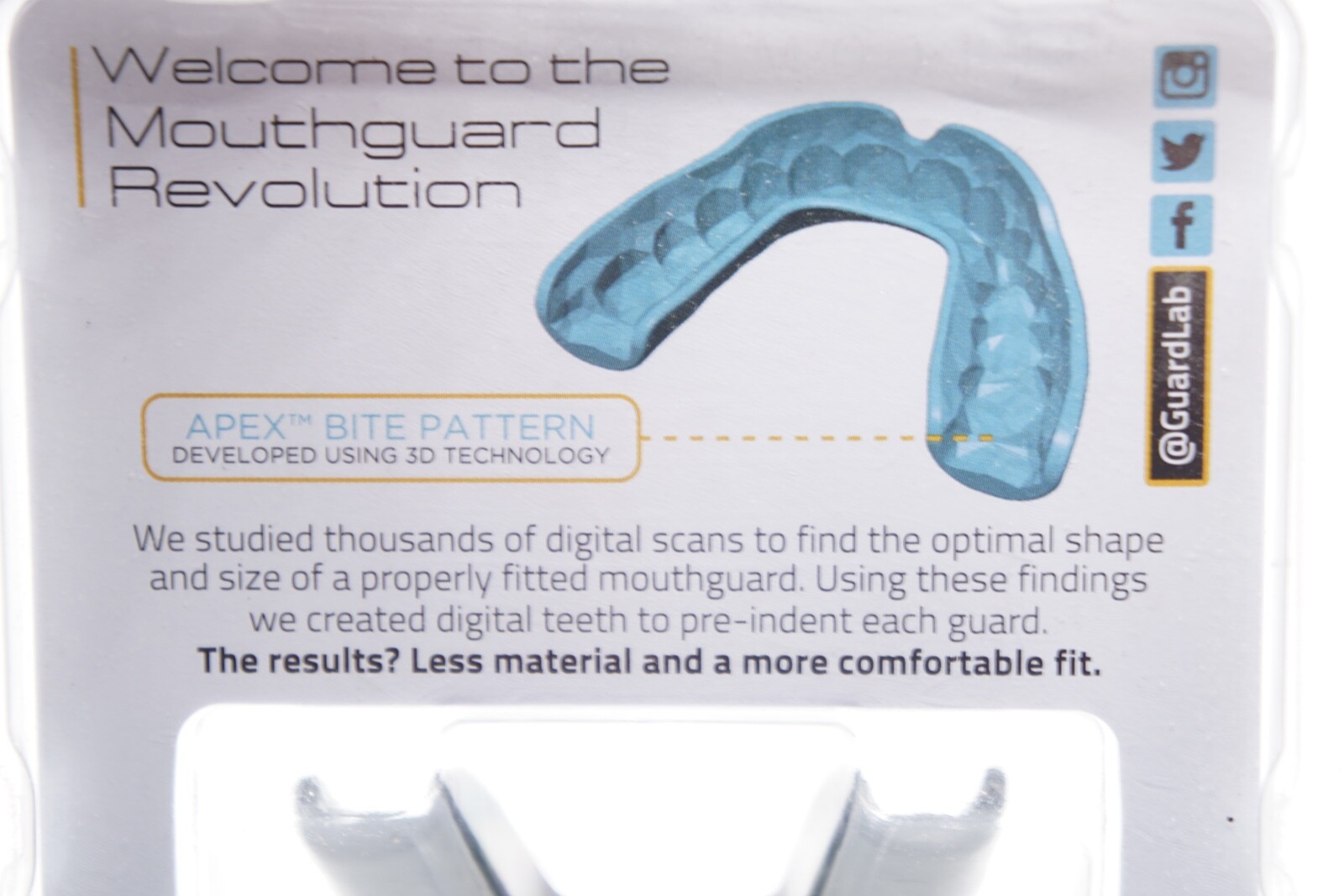 New Black Small Apex Lite Guardlab Mouthguard Ships FREE