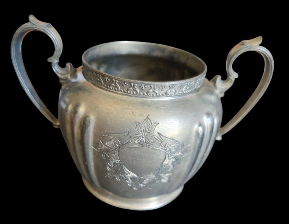 Antique Knickerbocker Silver Co. Ornate Sugar Bowl 1905 Marked #929 Pattern No.