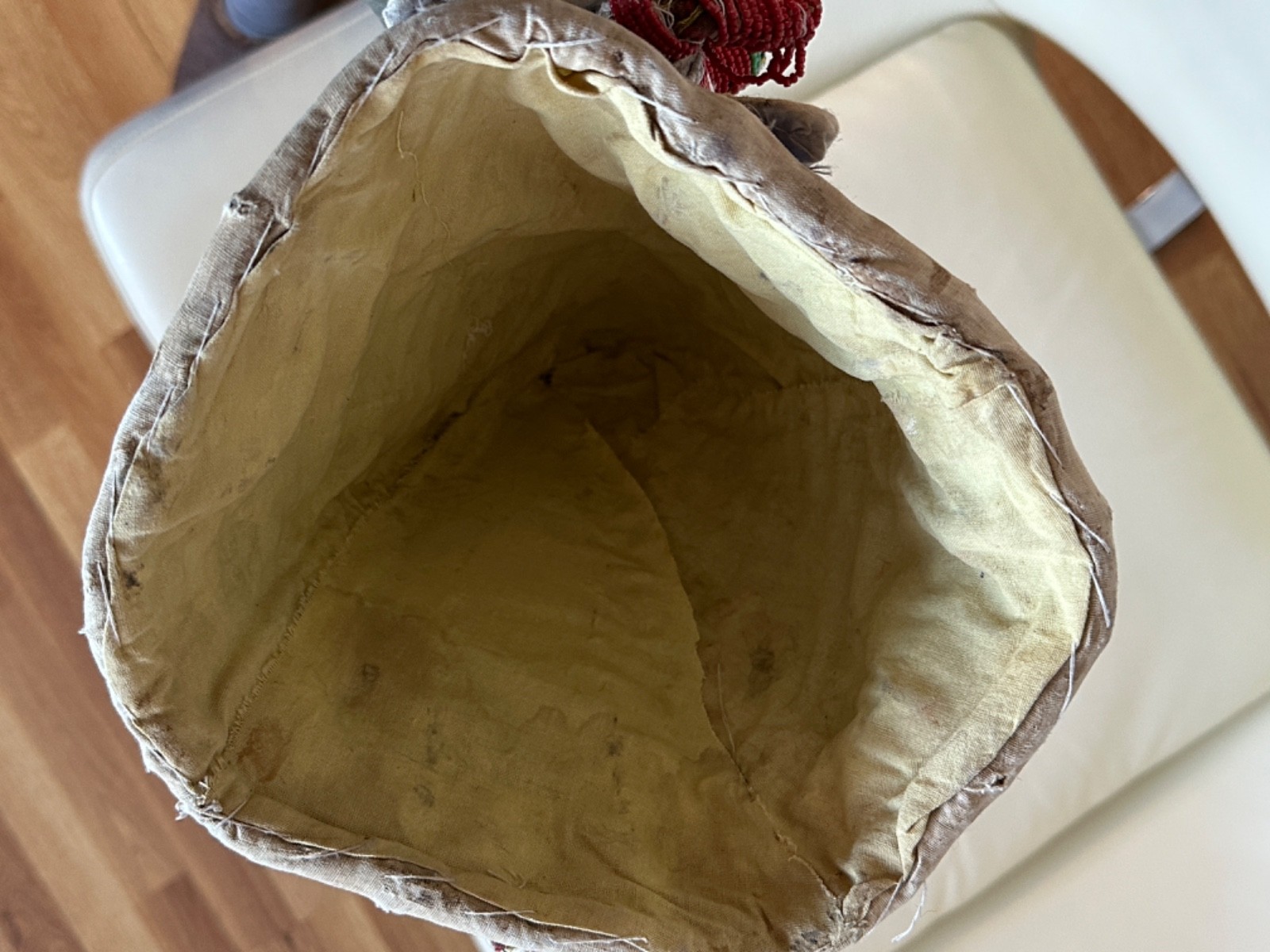 YORUBA BEAD COVERED BIRD HAT 16" 1900S