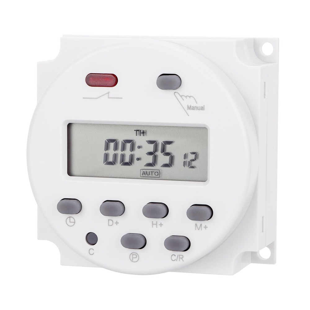 DC 12V Digital LCD Power Programmable Timer For Relay 16A Auto On/Off Switch
