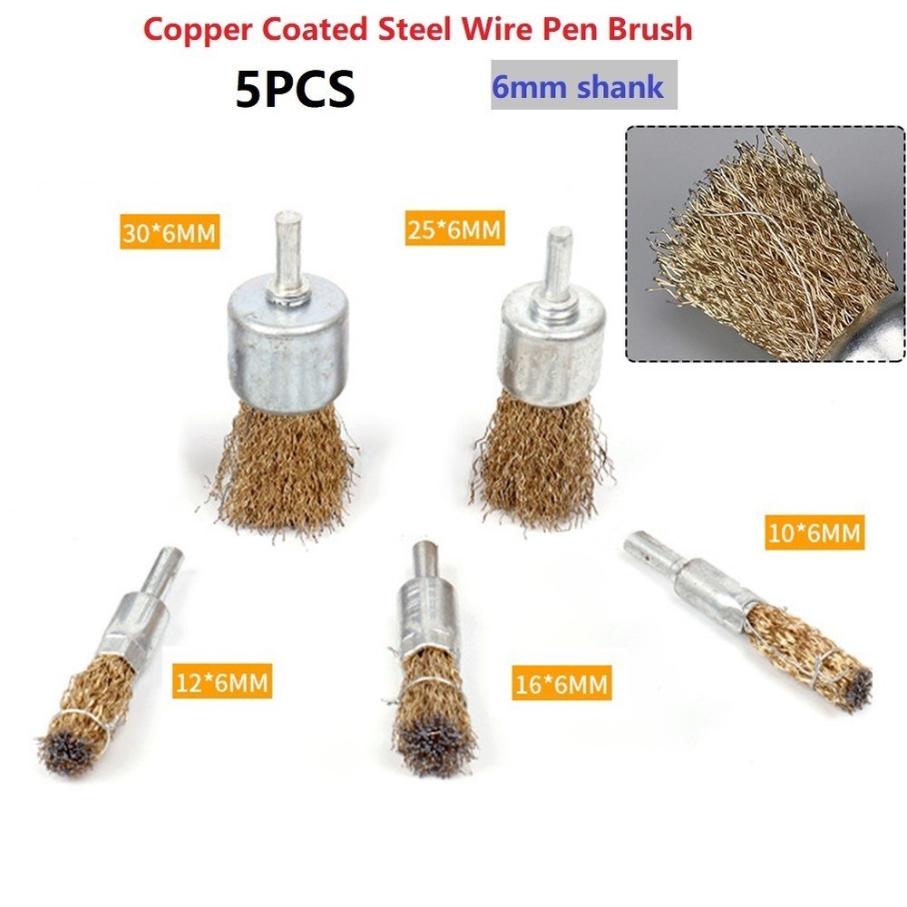 Wire Brushes Rotary Tool Accessory Copper Plating For Drill Grinder Hand Tools