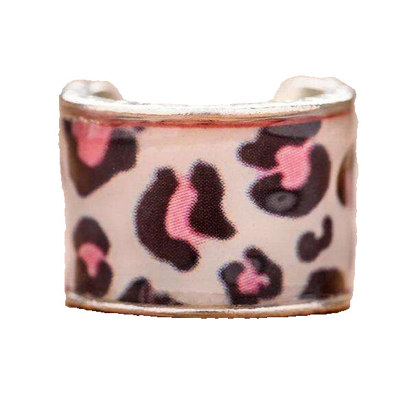 CharMED Stackable Personalize Stethoscope Bling Charm | Cheetah - Pink Leopard