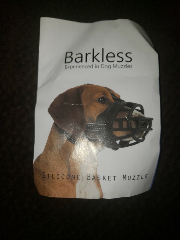 "Barkless" Silicone Basket Dog Muzzle Size 1 Adjustable