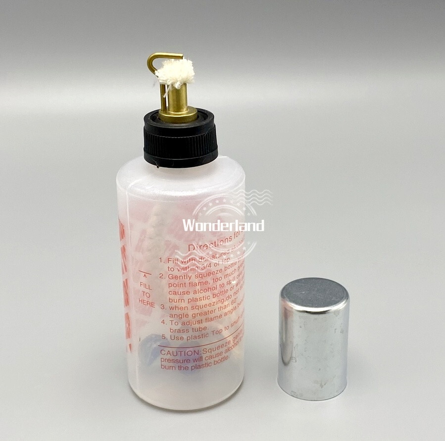 Dental Lab Alcohol Burner Lamp Plastic / Copper Plated Nozzle Flame Empty Bottle