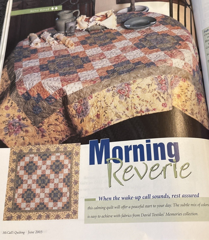 Rare McCall's QUILTING June 2003 Quilt Patterns Bk