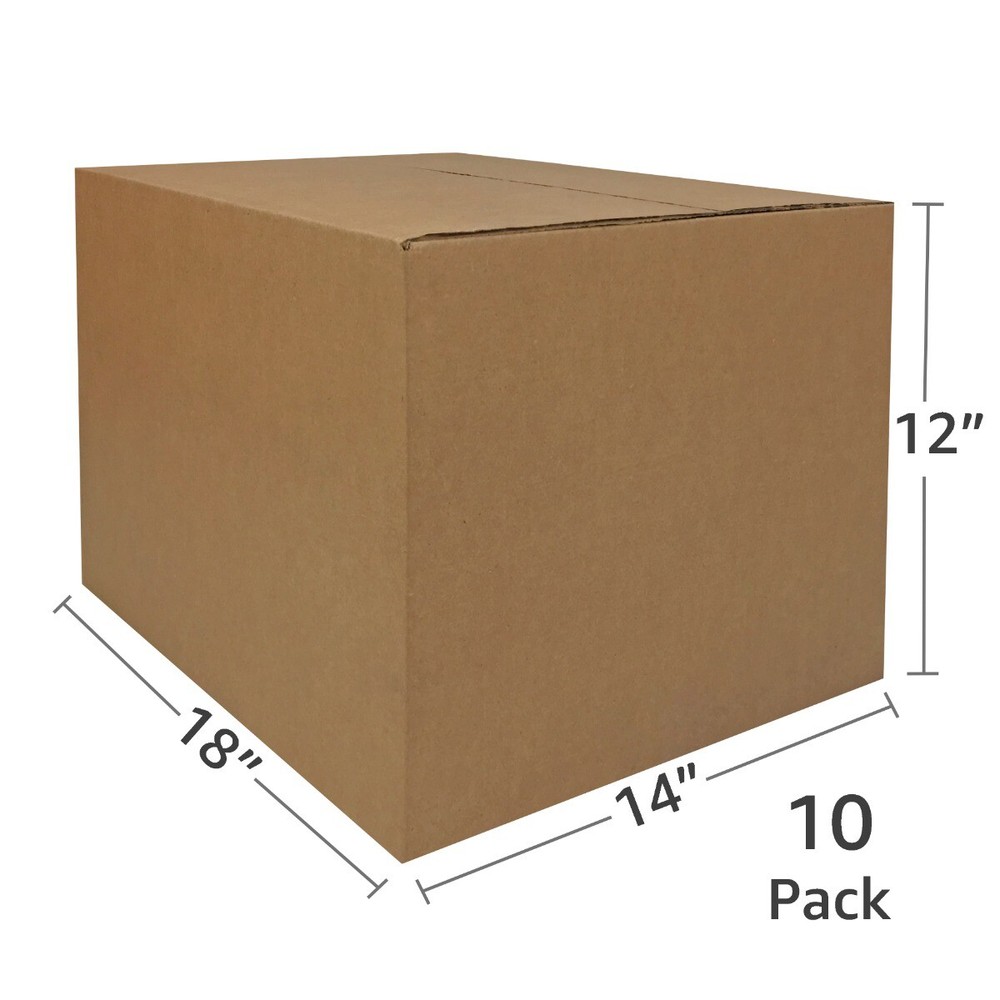 UBMOVE 10 Medium Cardboard Moving Boxes 18" x 14" x12"