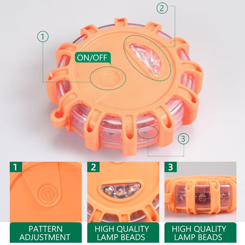 MAGNETIC CAR EMERGENCY LED STROBE LIGHT 9 SAVE MODE