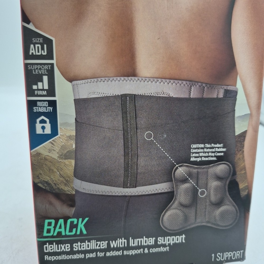 ACE Back Deluxe Stabilizer With Lumbar Support (Gray) One Size Adjustable